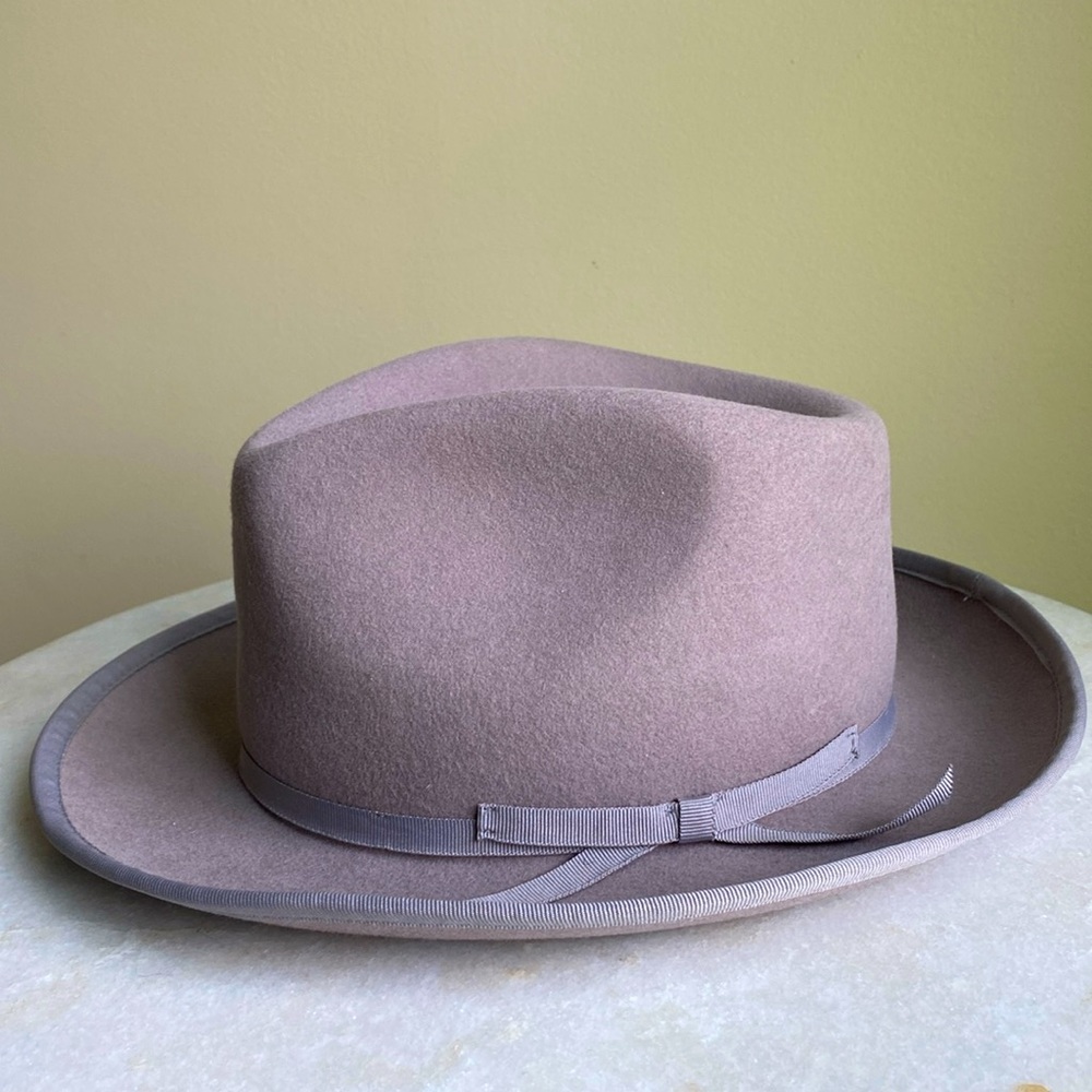 Nordstrom short brim dove grey felt fedora
